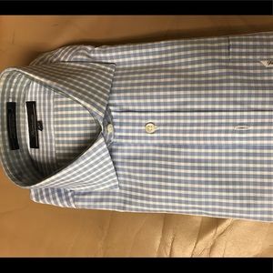 Brand new Faconnable Blue/White dress shirt.